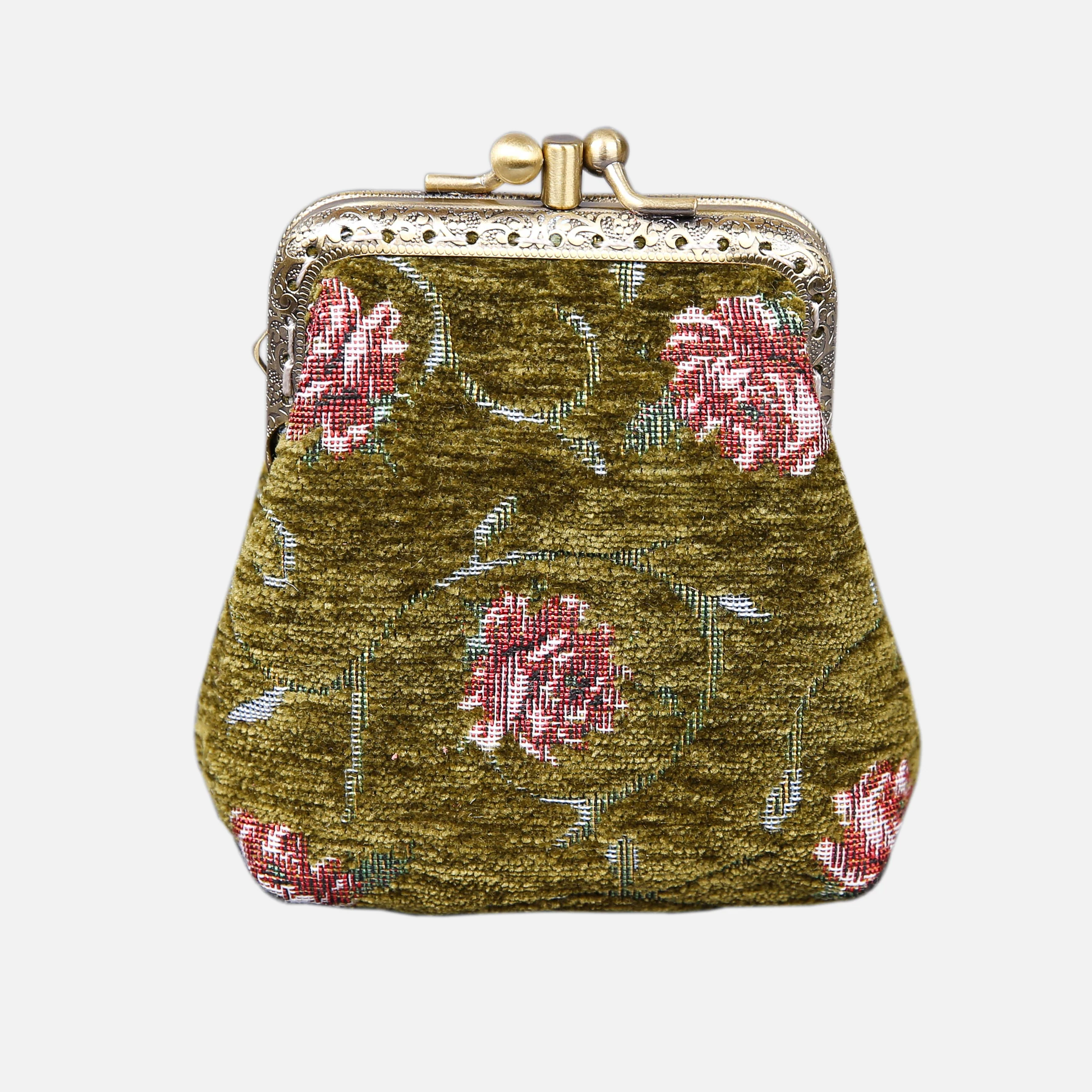 Rose Series Avocado Double Kiss Clasp Coin Purse - Image 7