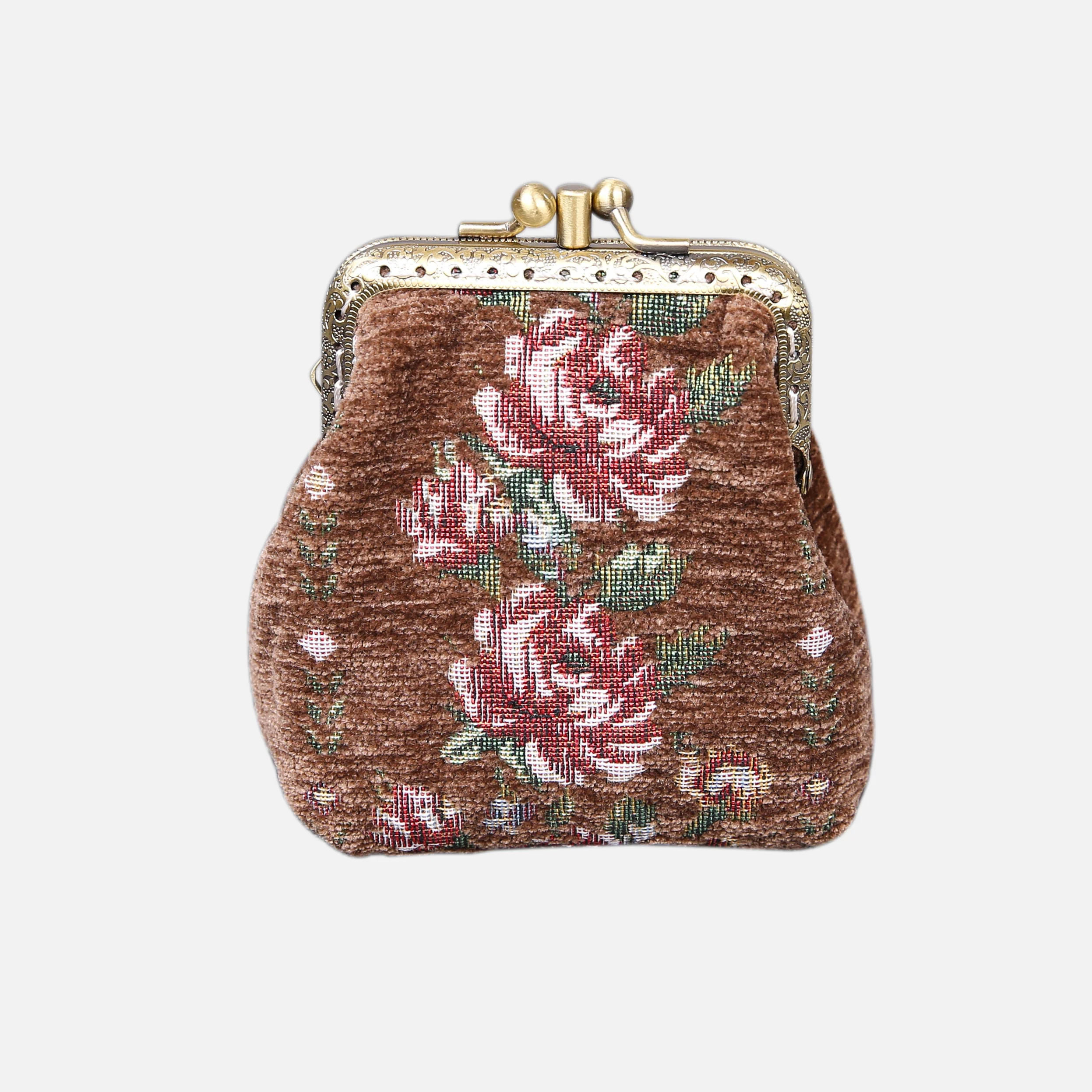 Rose Series Coffee Double Kiss Clasp Coin Purse - Image 3