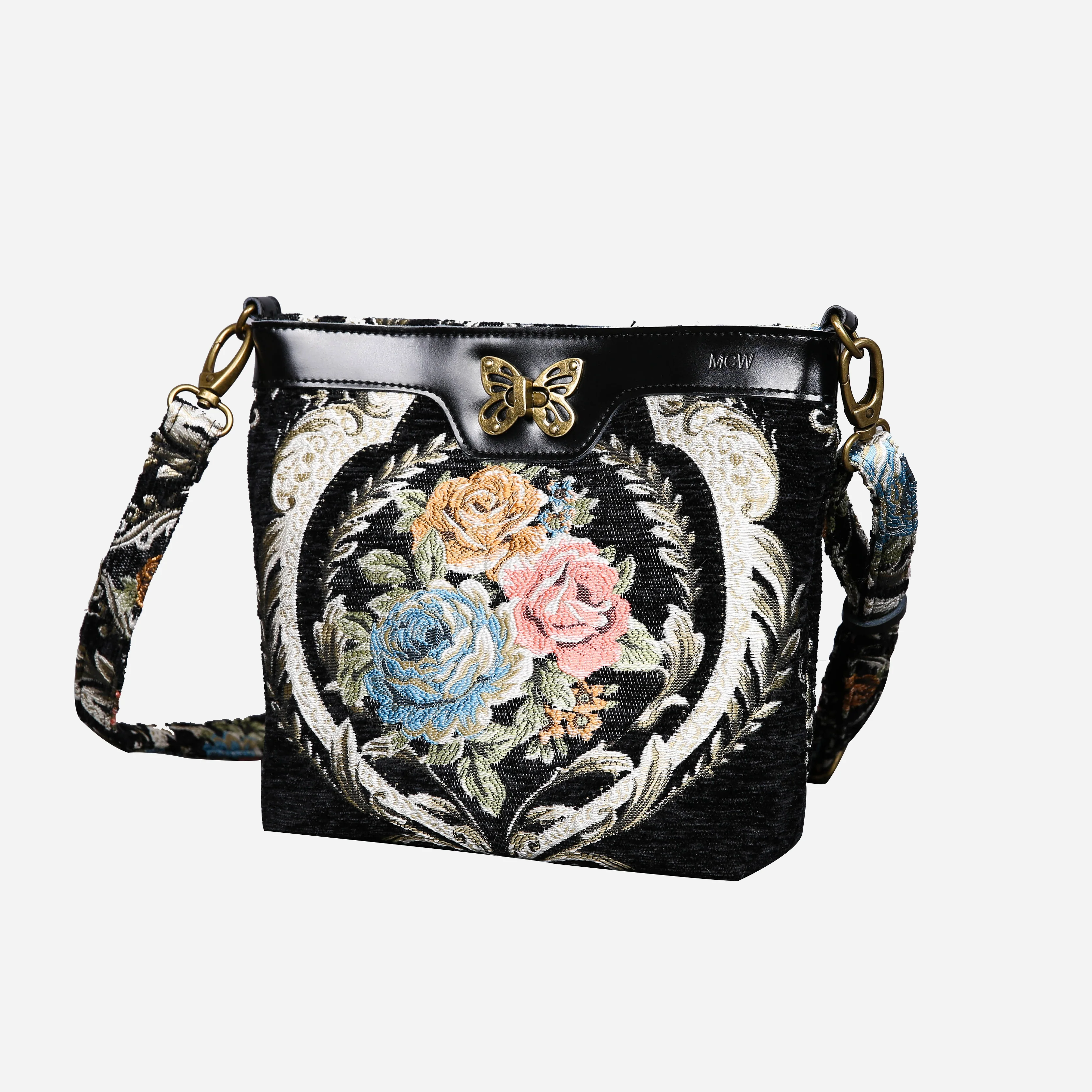 Eternal Elegance Black Butterfly Crossbody Bag - Image 2