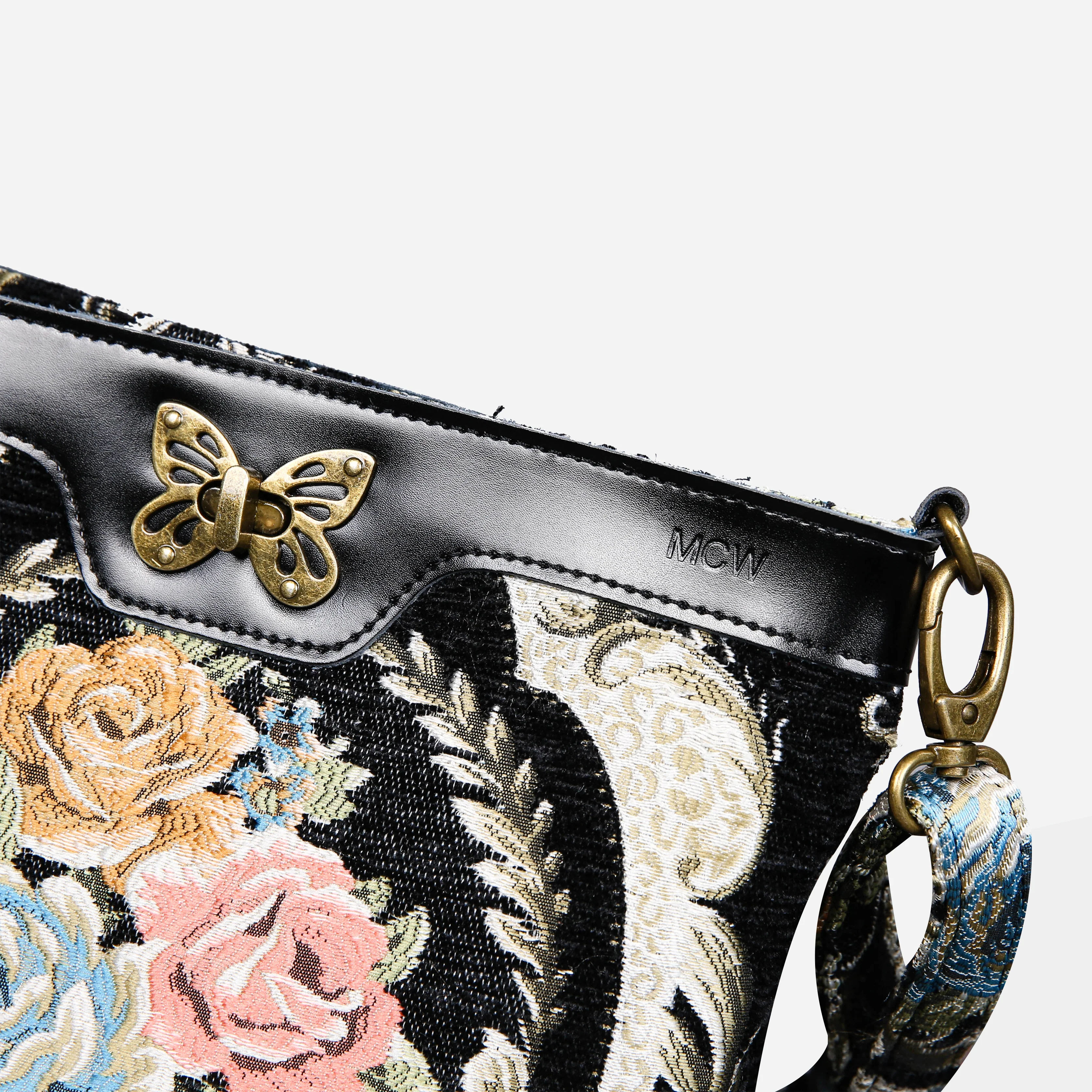 Eternal Elegance Black Butterfly Crossbody Bag - Image 3