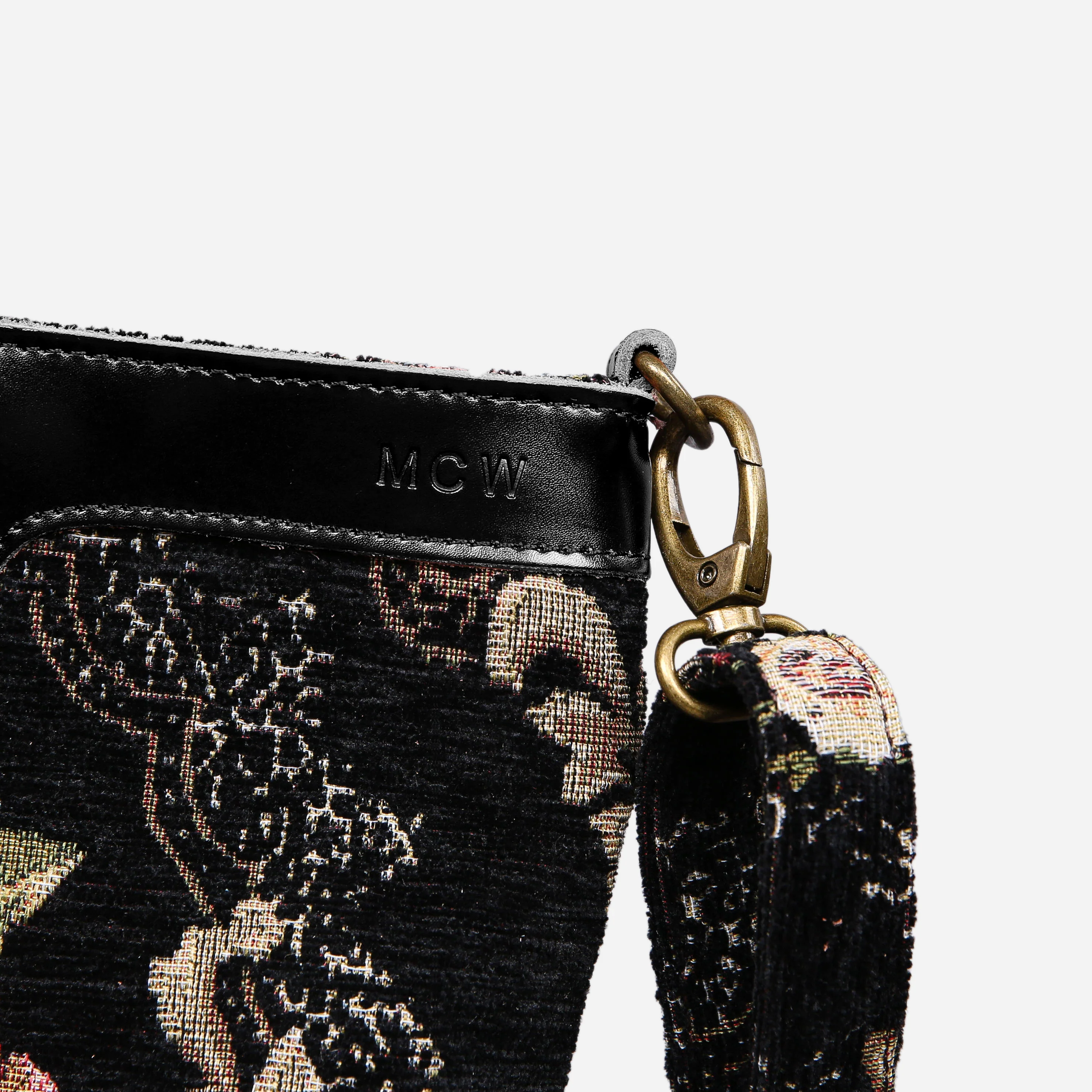 Floral Black Leather Black Butterfly Crossbody Bag - Image 6