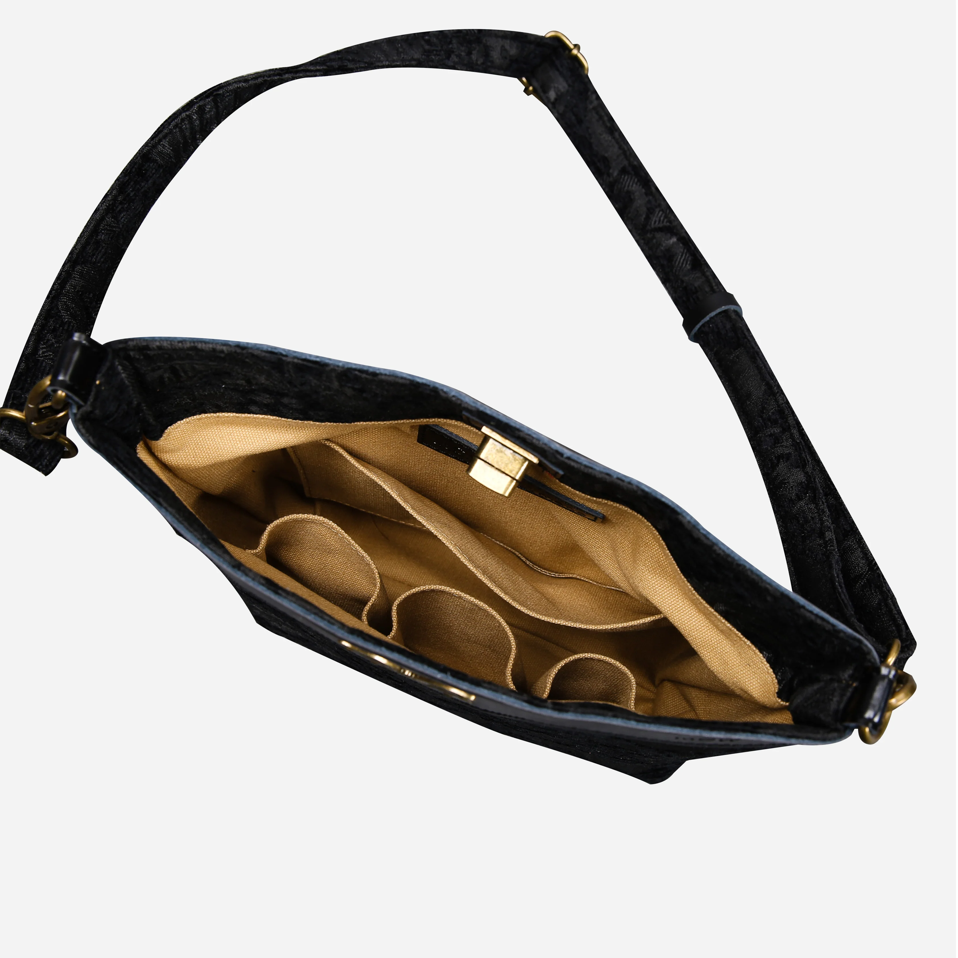 Victorian Blossom Black/Black Butterfly Crossbody Bag - Image 7