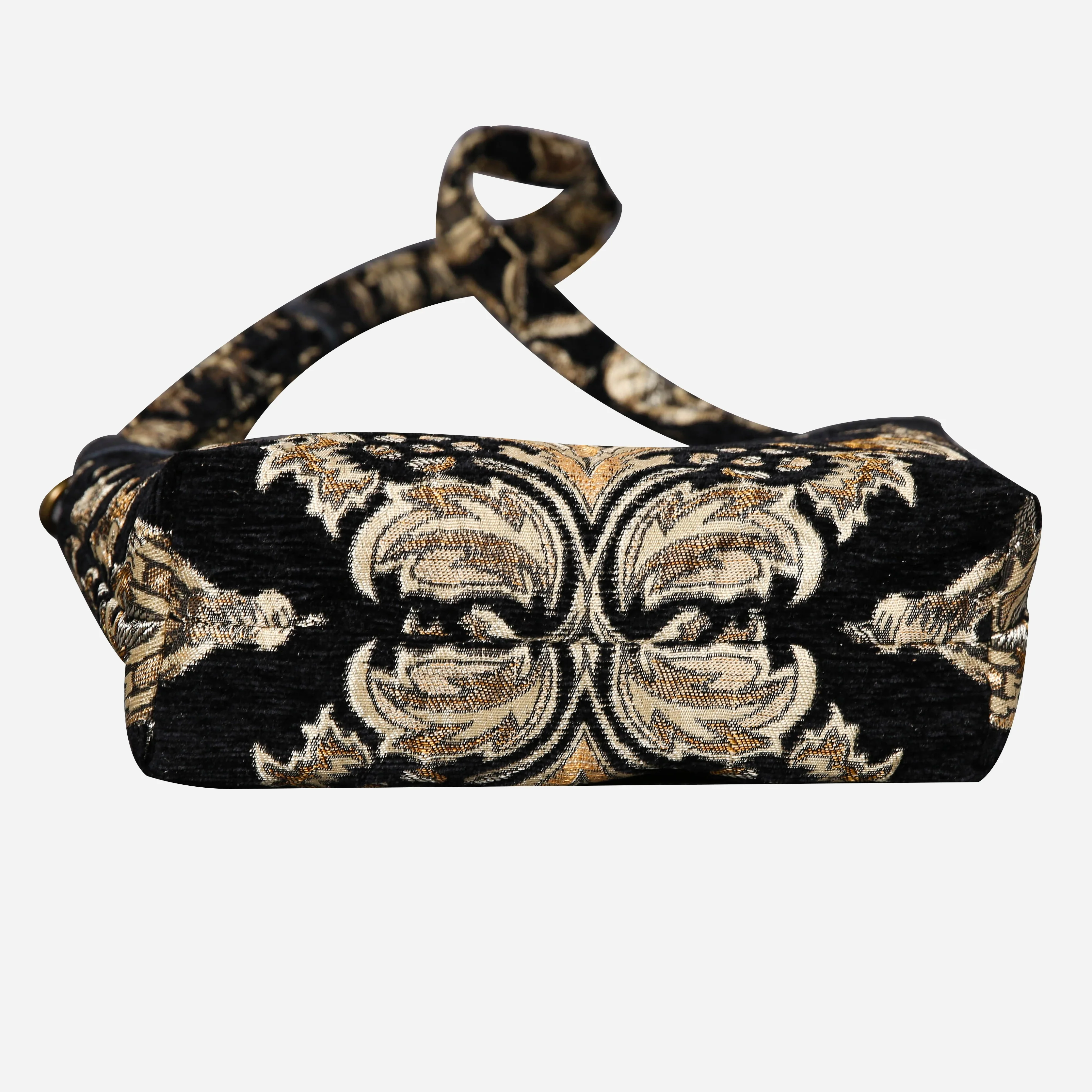 Victorian Blossom Black/Gold Butterfly Crossbody Bag - Image 4