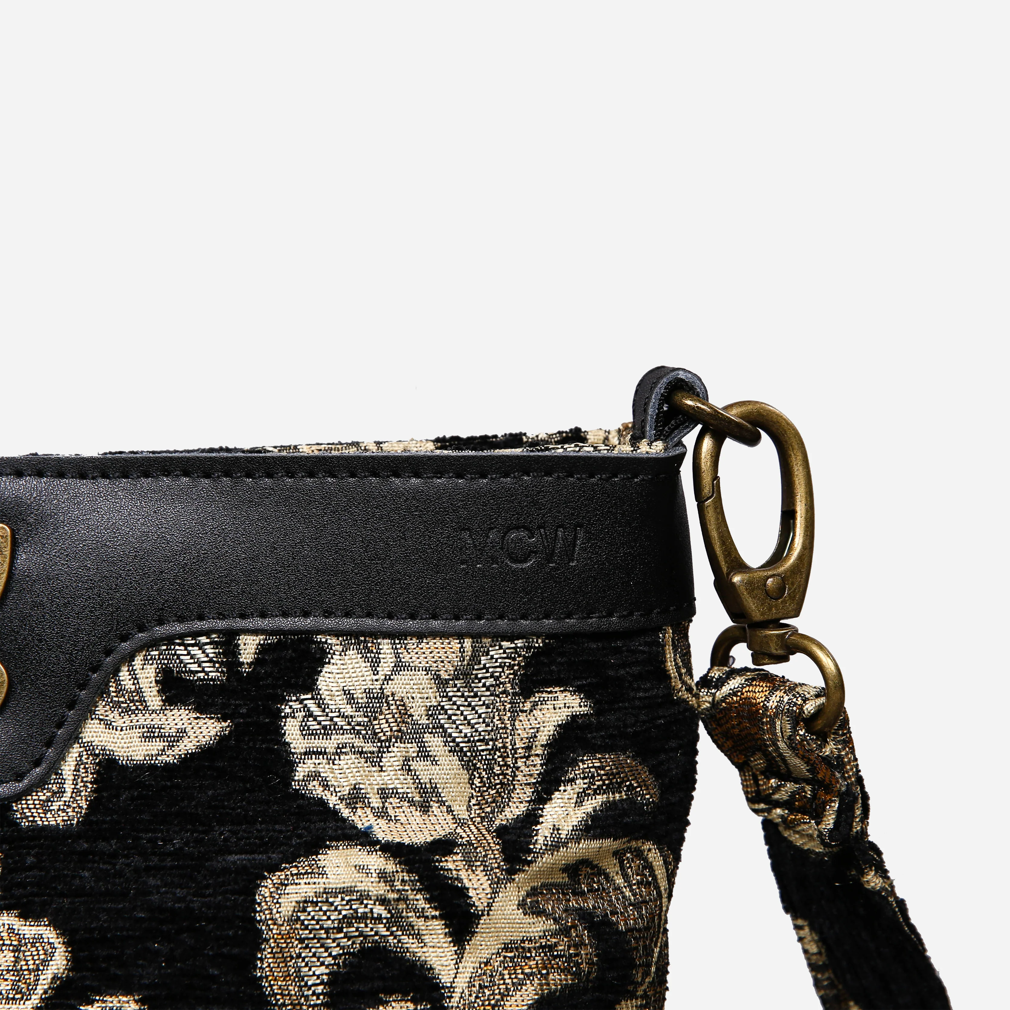 Victorian Blossom Black/Gold Butterfly Crossbody Bag - Image 5