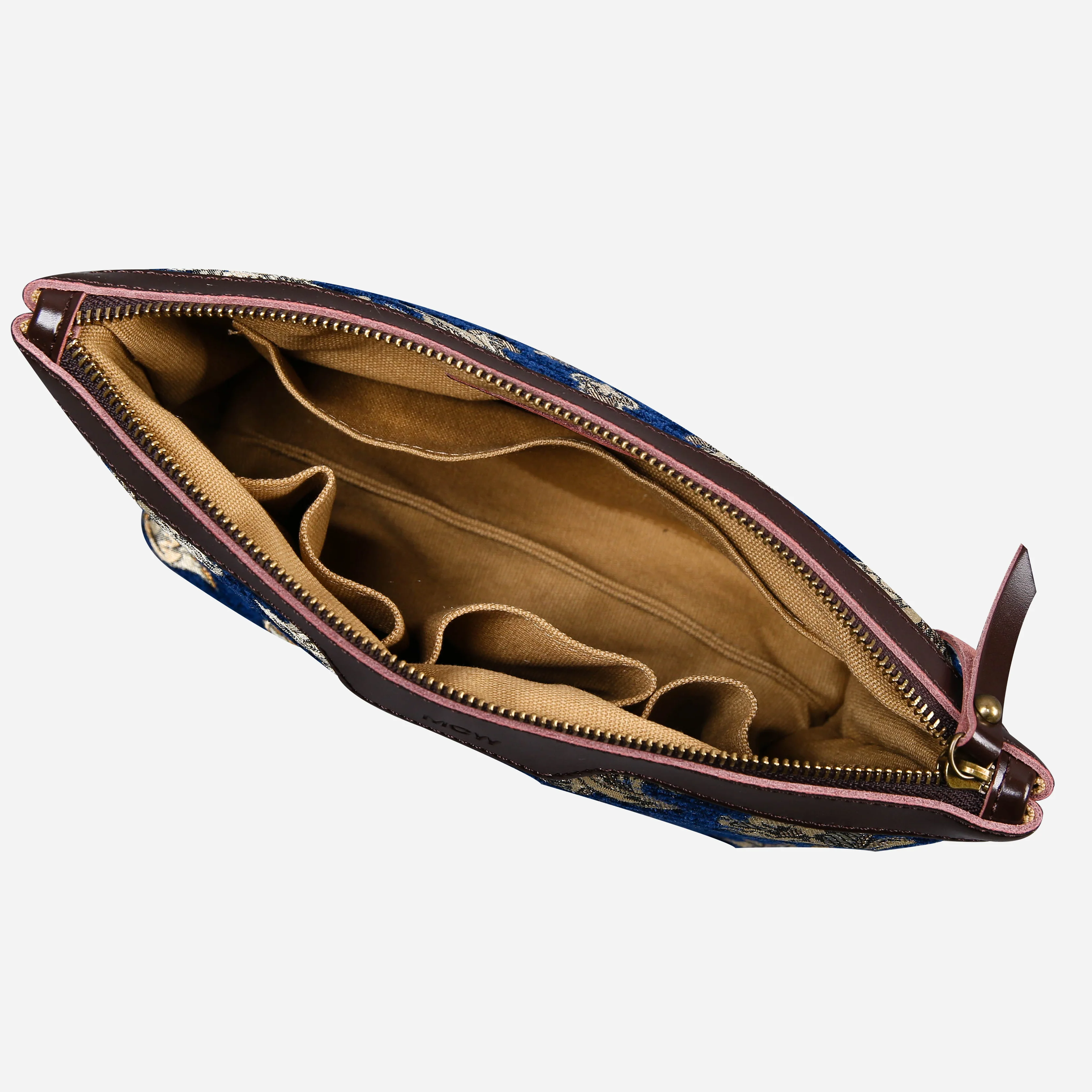 Blossom BLUE-GOLD Carpet Makeup Bag - Image 7