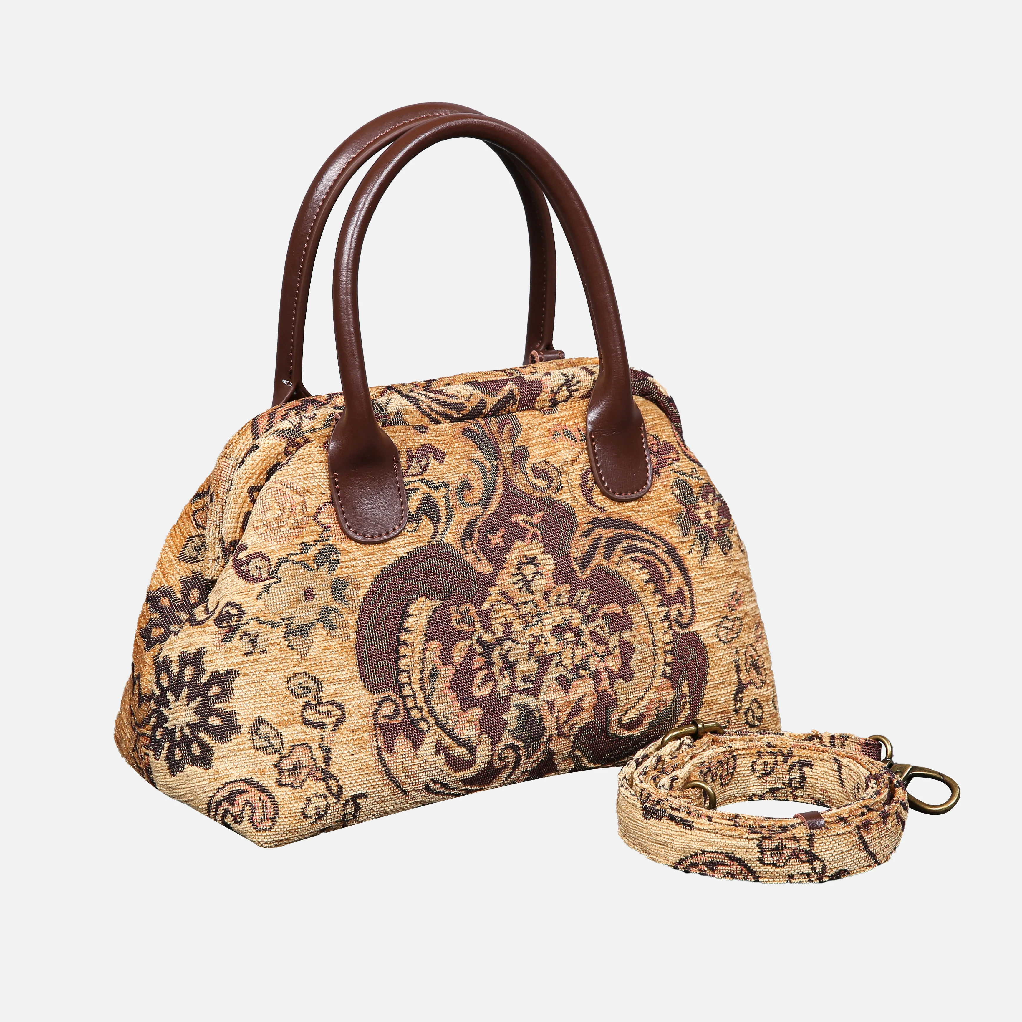 Vintage Paisley Carpet Satchel - Image 2