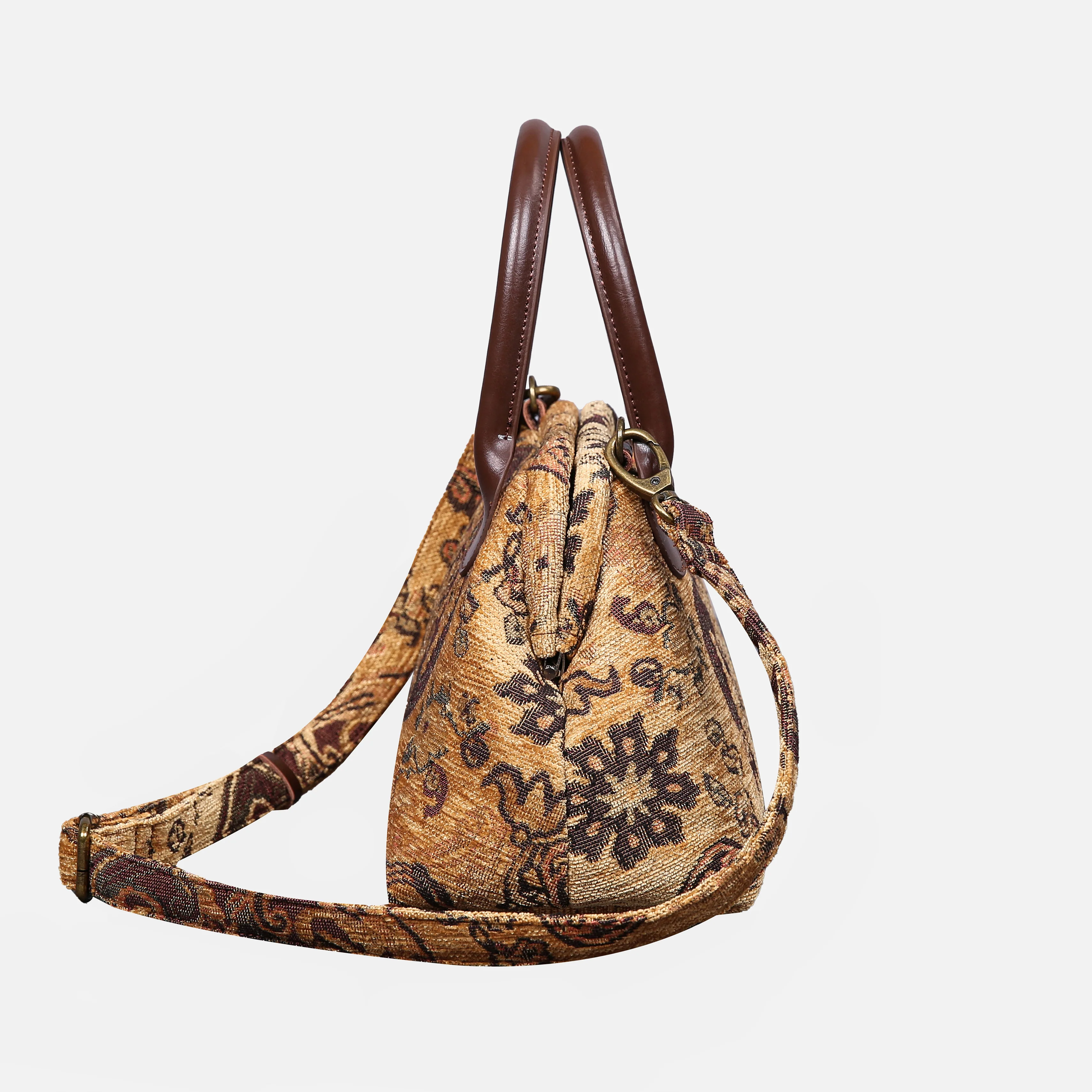 Vintage Paisley Carpet Satchel - Image 3