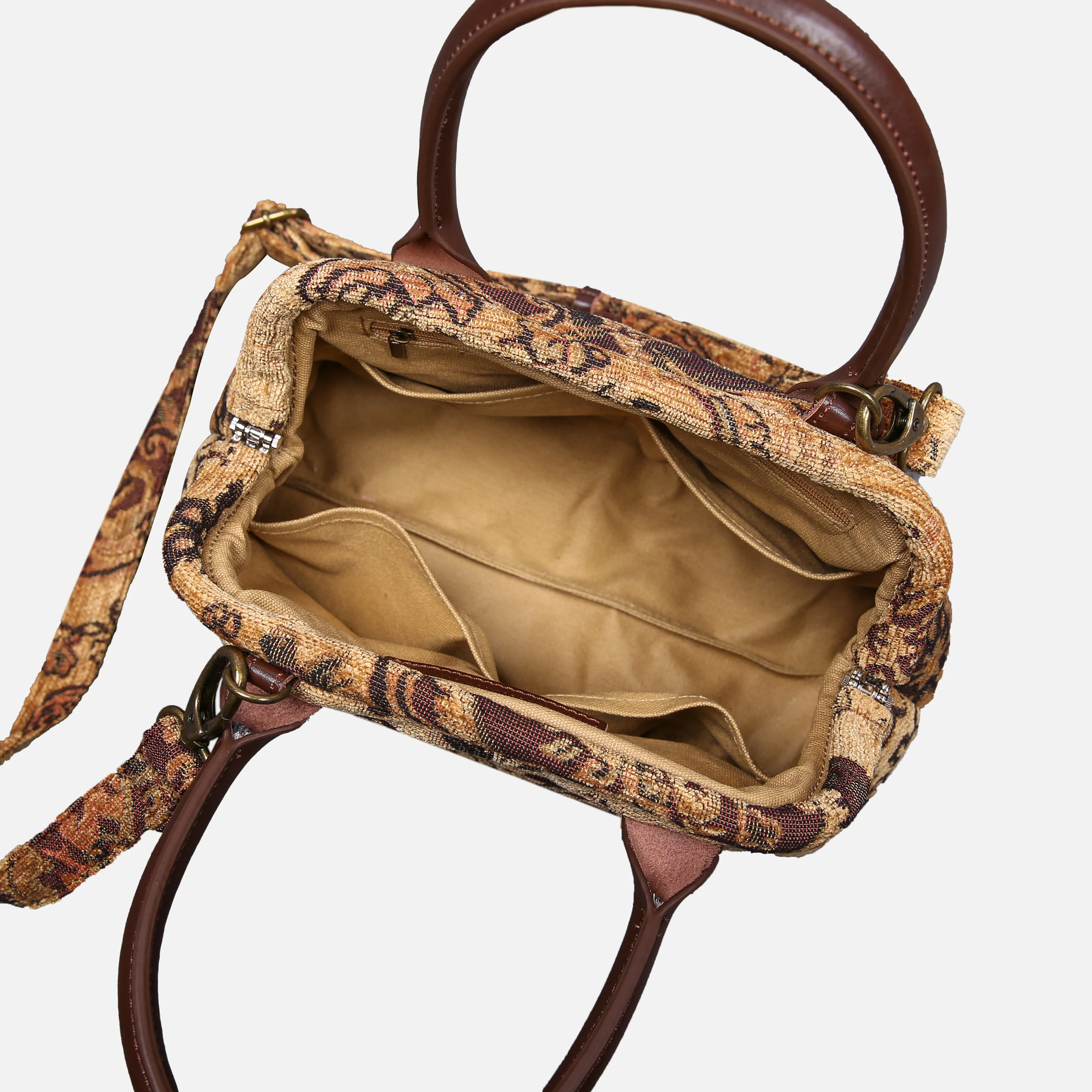 Vintage Paisley Carpet Satchel - Image 5