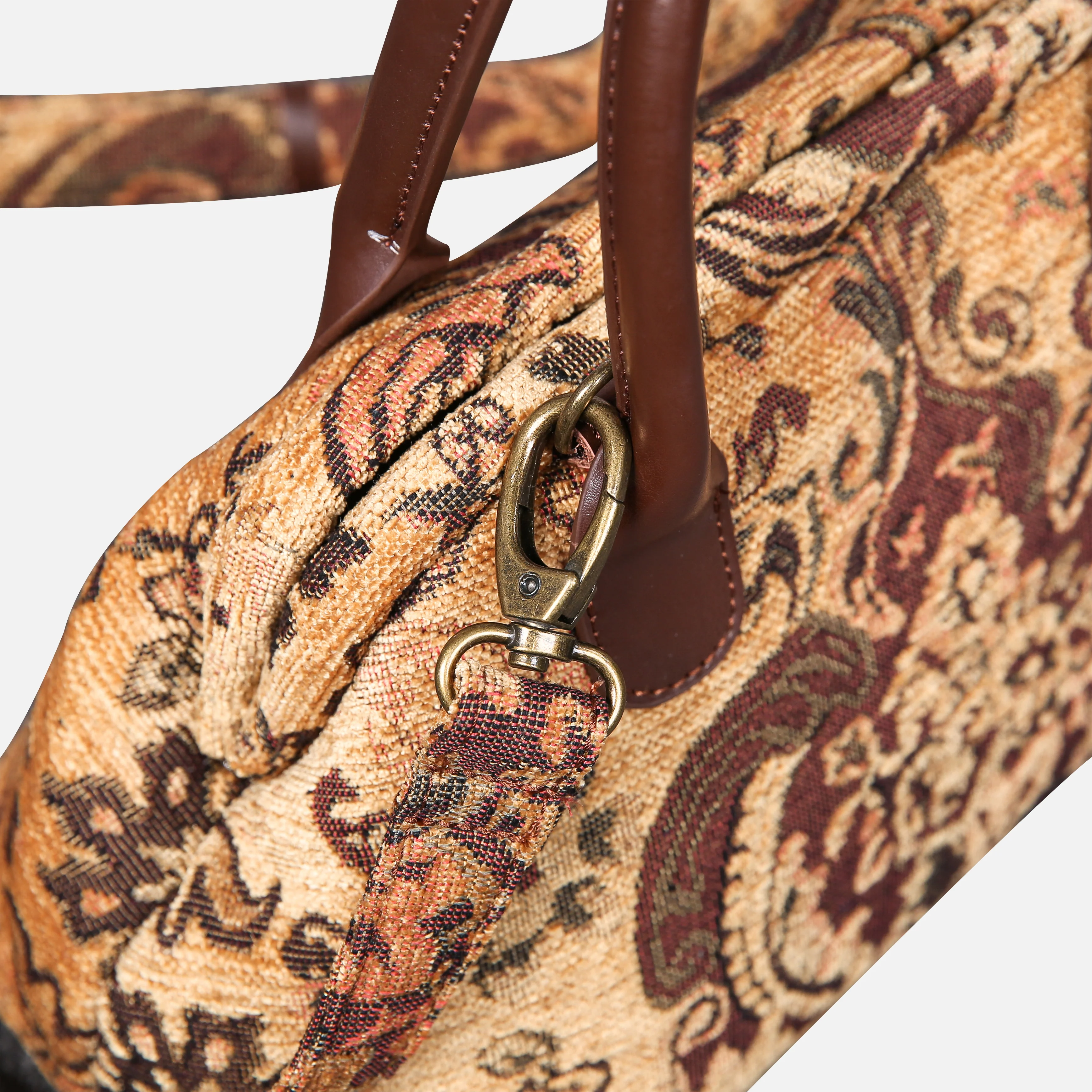 Vintage Paisley Carpet Satchel - Image 6