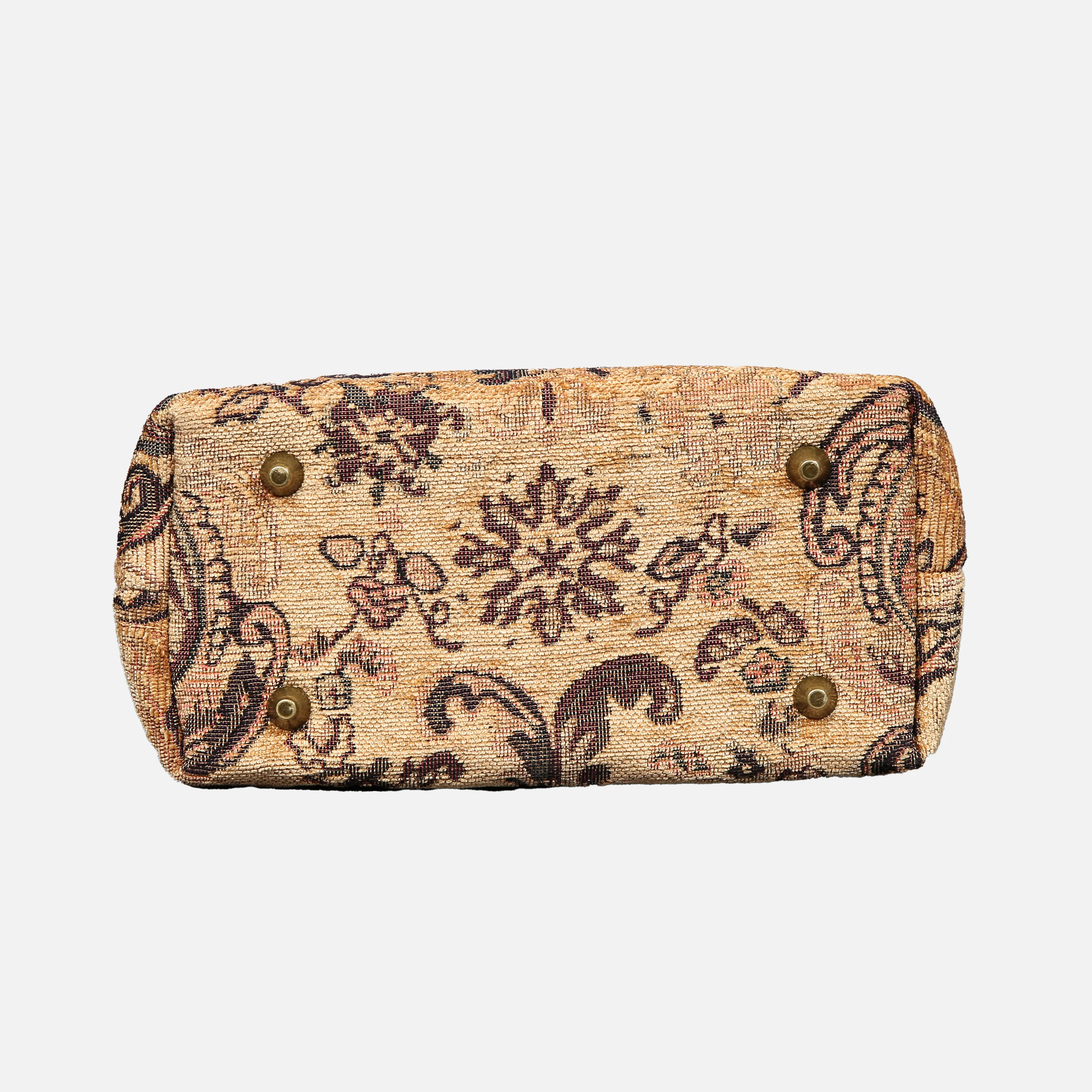 Vintage Paisley Tuck Lock Carpet Satchel - Image 4