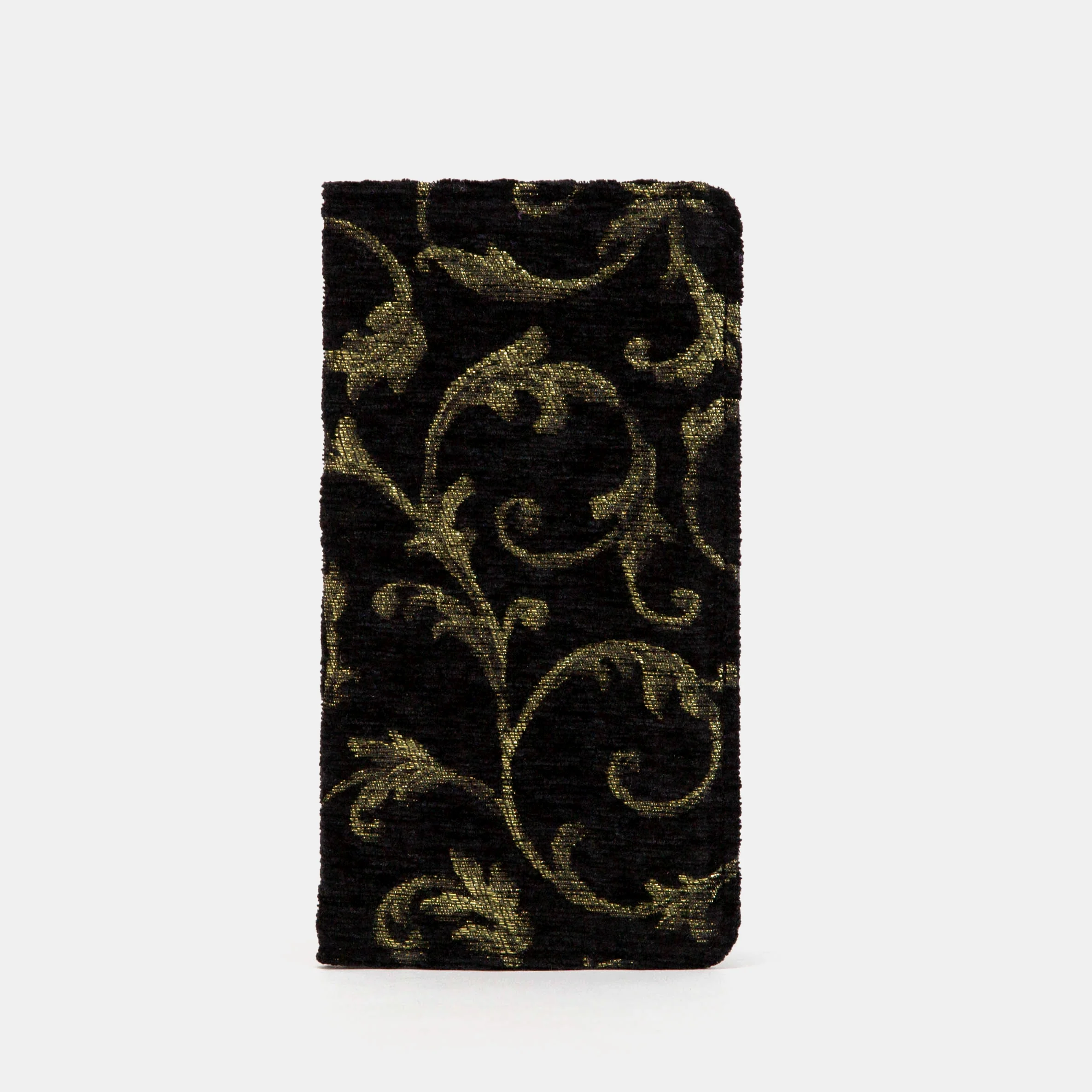 Vintage Scroll Black/D. Green Checkbook Cover