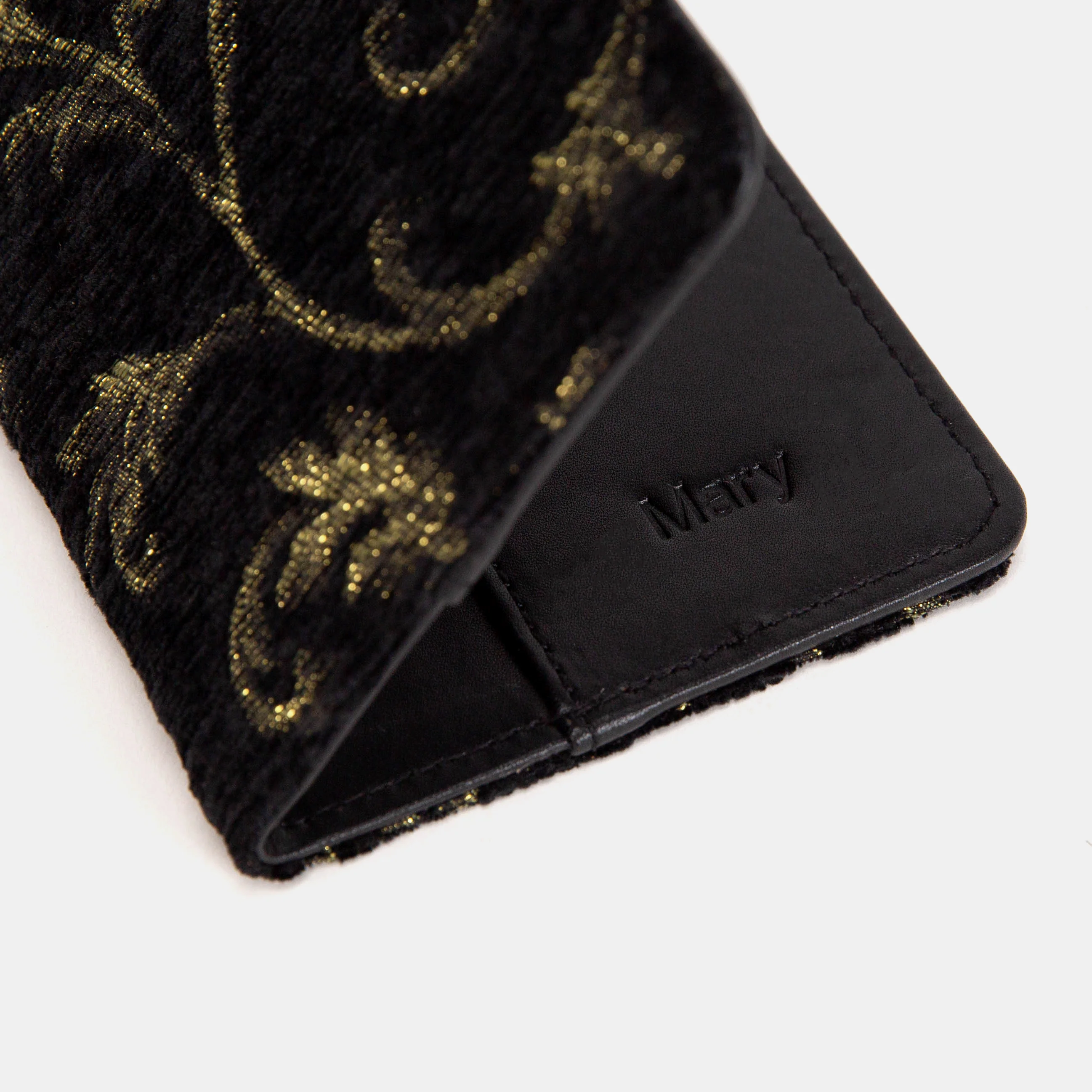 Vintage Scroll Black/D. Green Checkbook Cover - Image 4