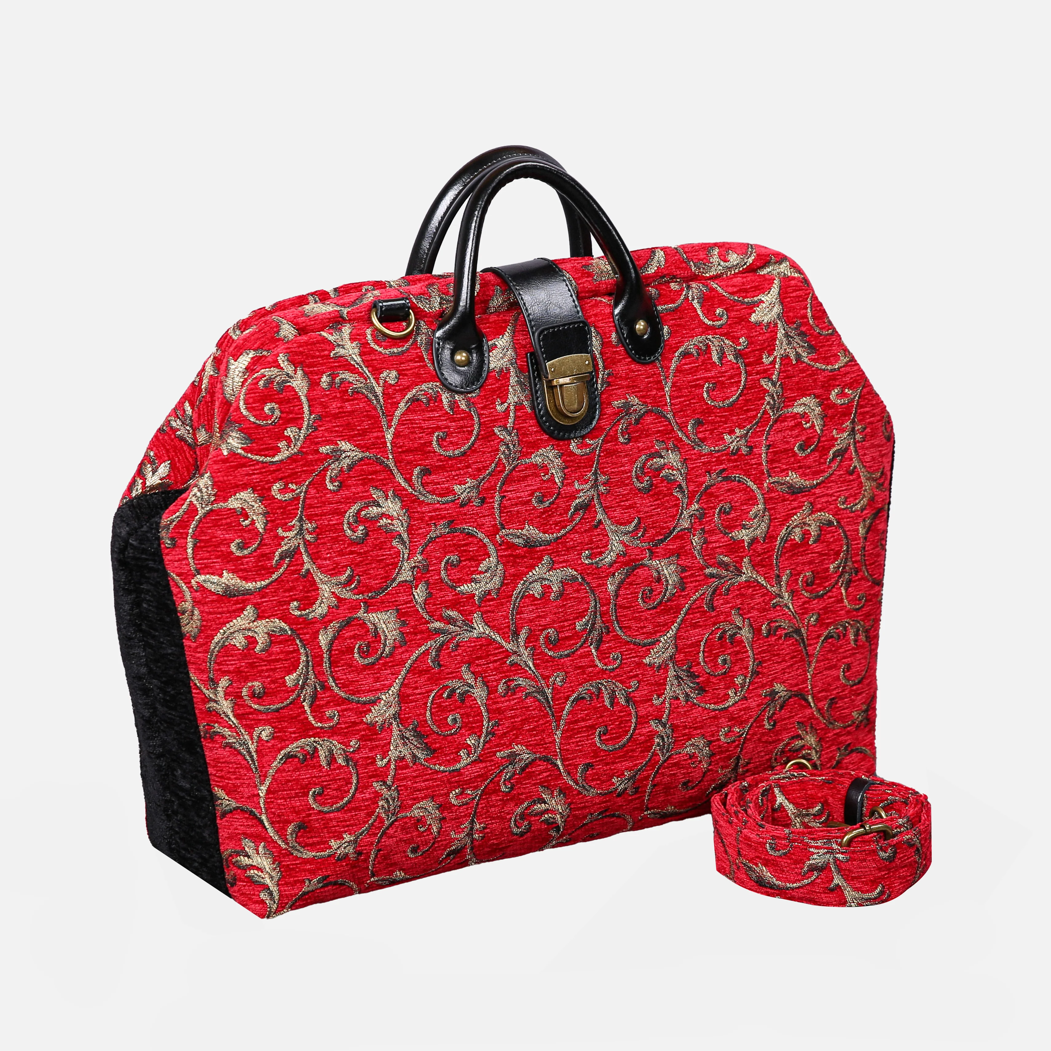 Vintage Scroll Red Laptop Work Bag - Image 2