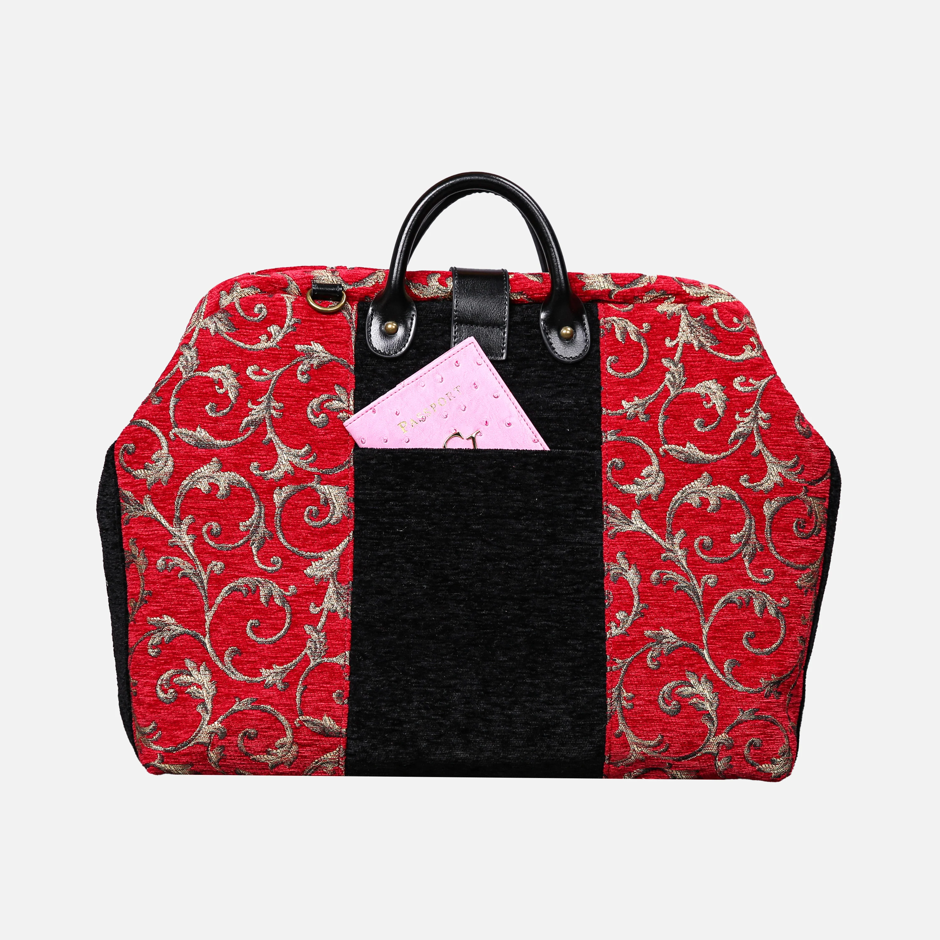 Vintage Scroll Red Laptop Work Bag - Image 4
