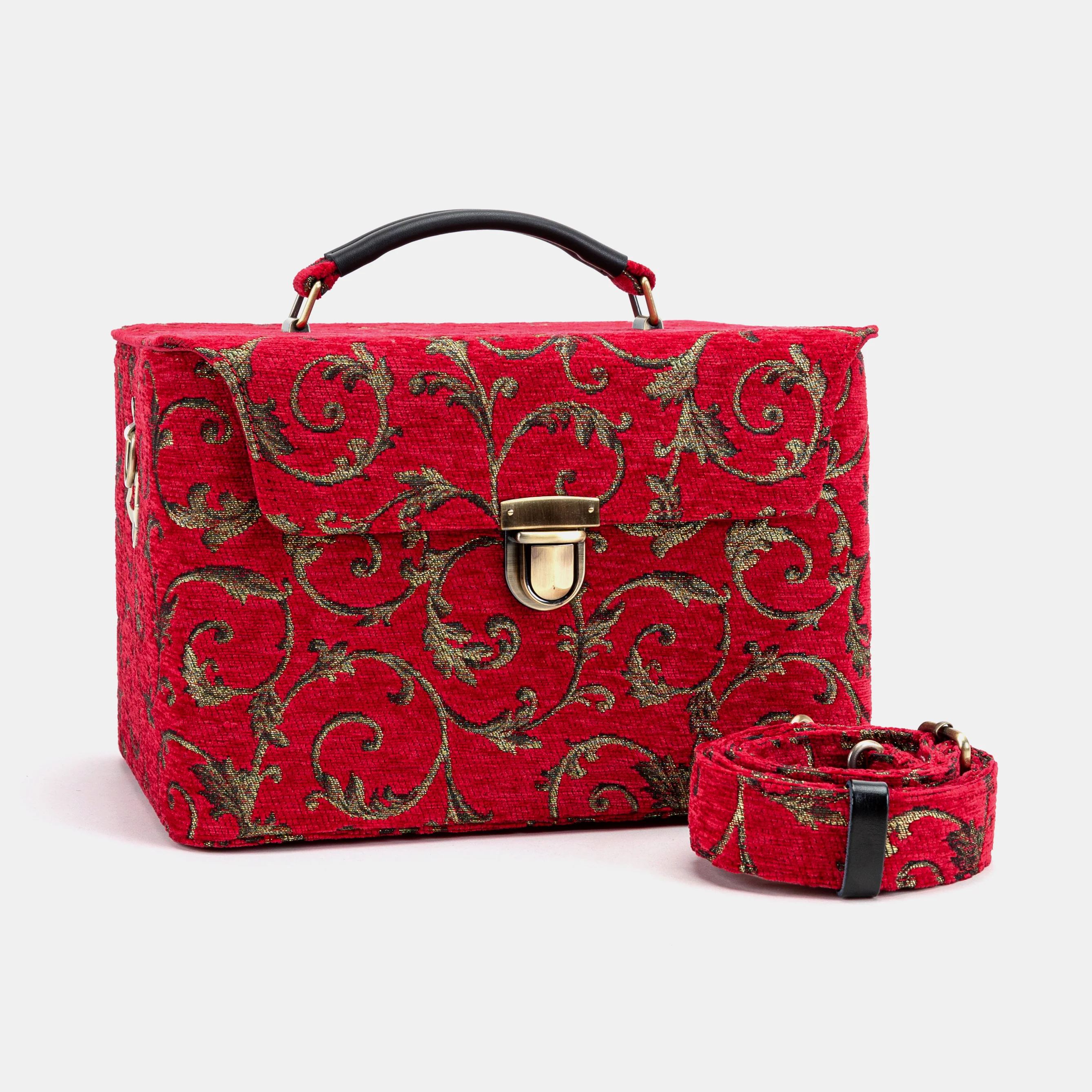 Vintage Scroll Red Josephine Large Train Case - Image 2