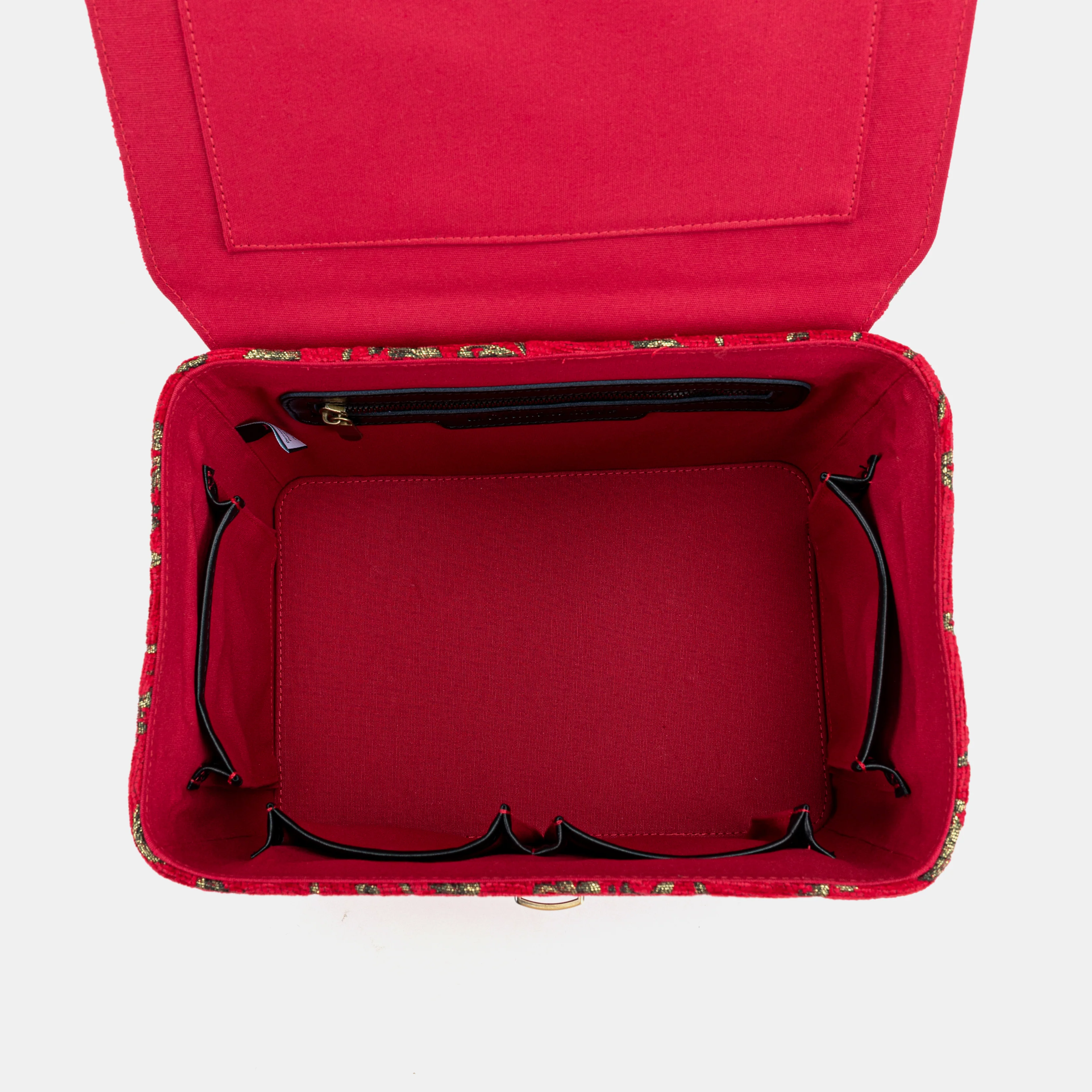 Vintage Scroll Red Josephine Large Train Case - Image 5
