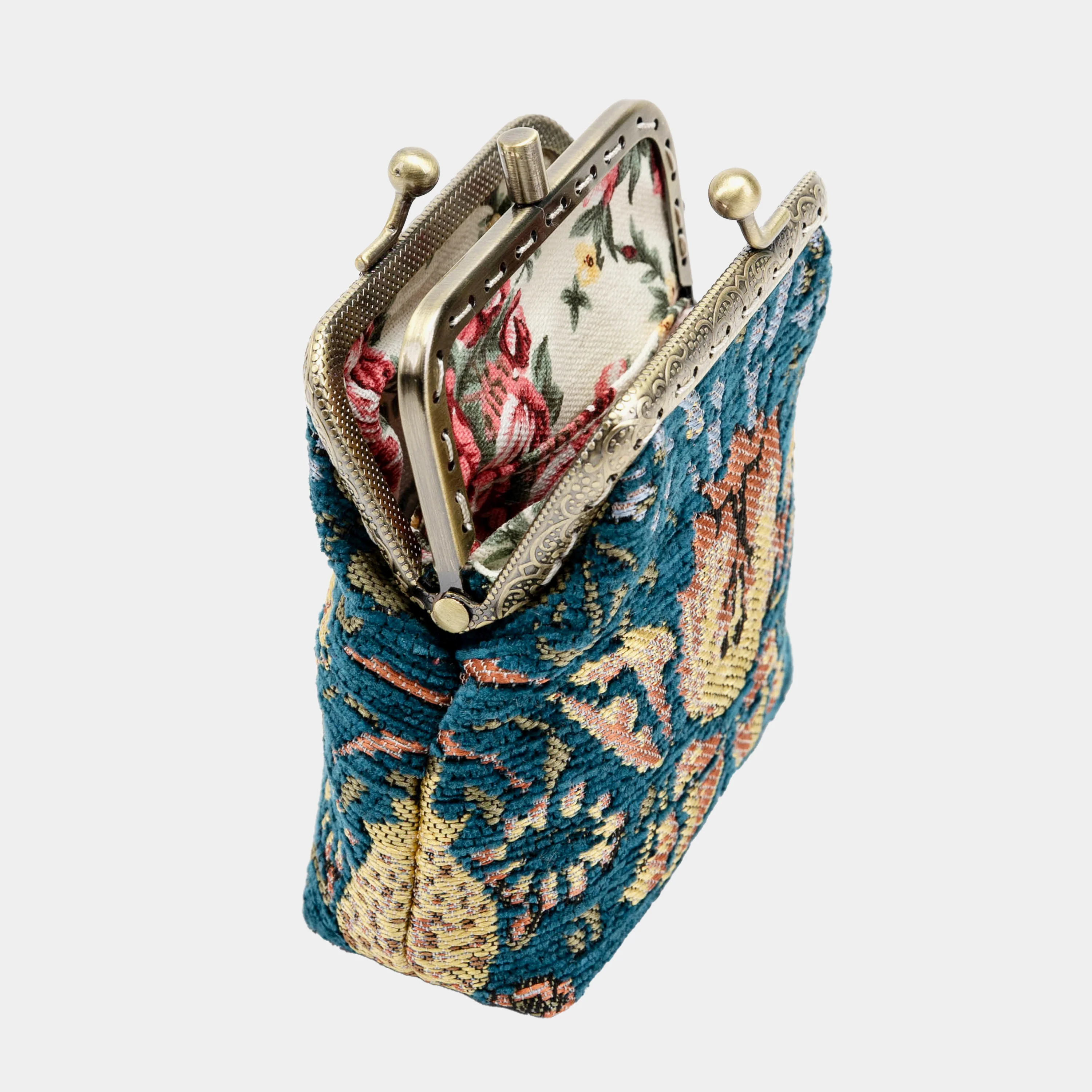 William Morris Strawberry Thief Double Kiss Clasp Coin Purse - Image 3