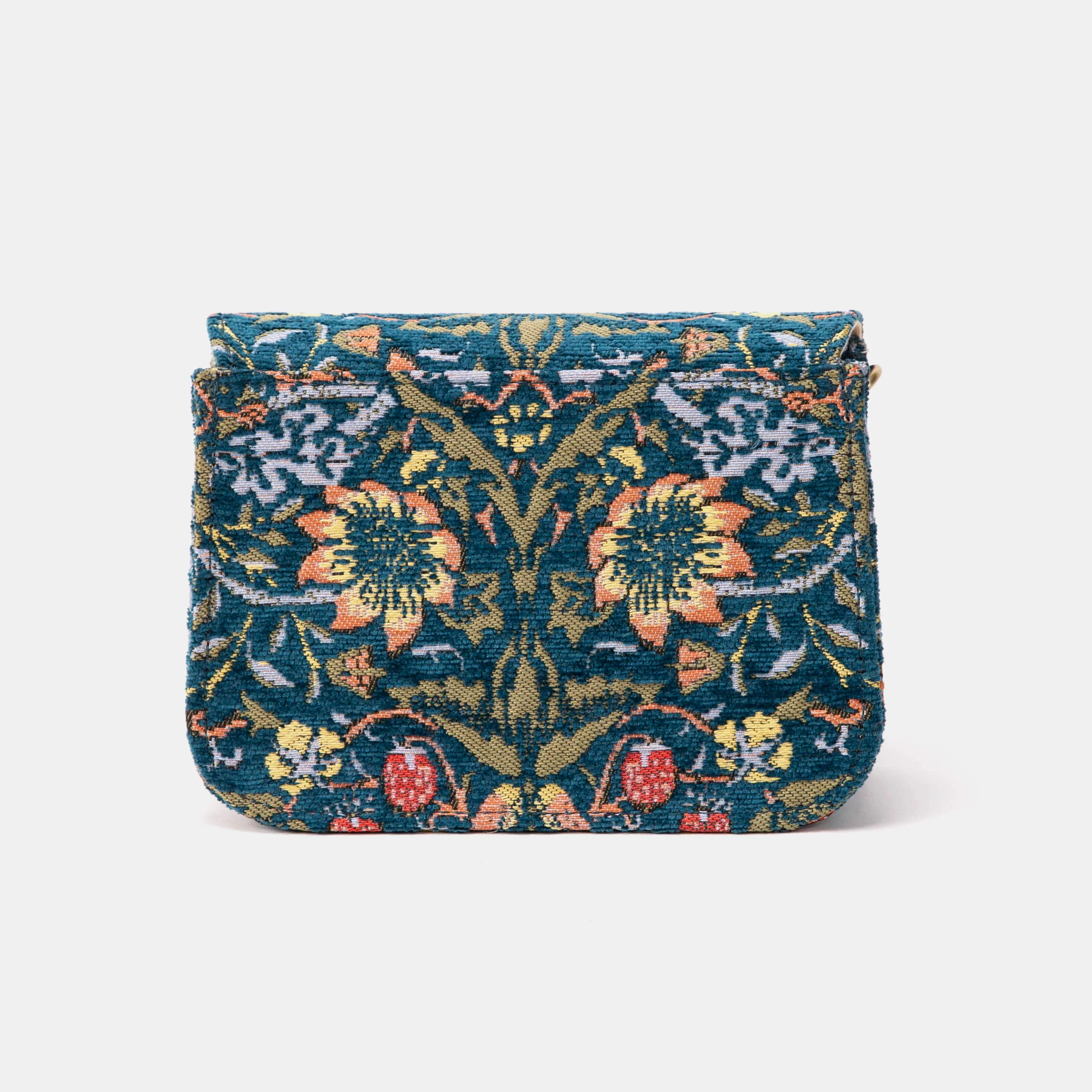 William Morris Strawberry Thief Flap Crossbody Bag - Image 4