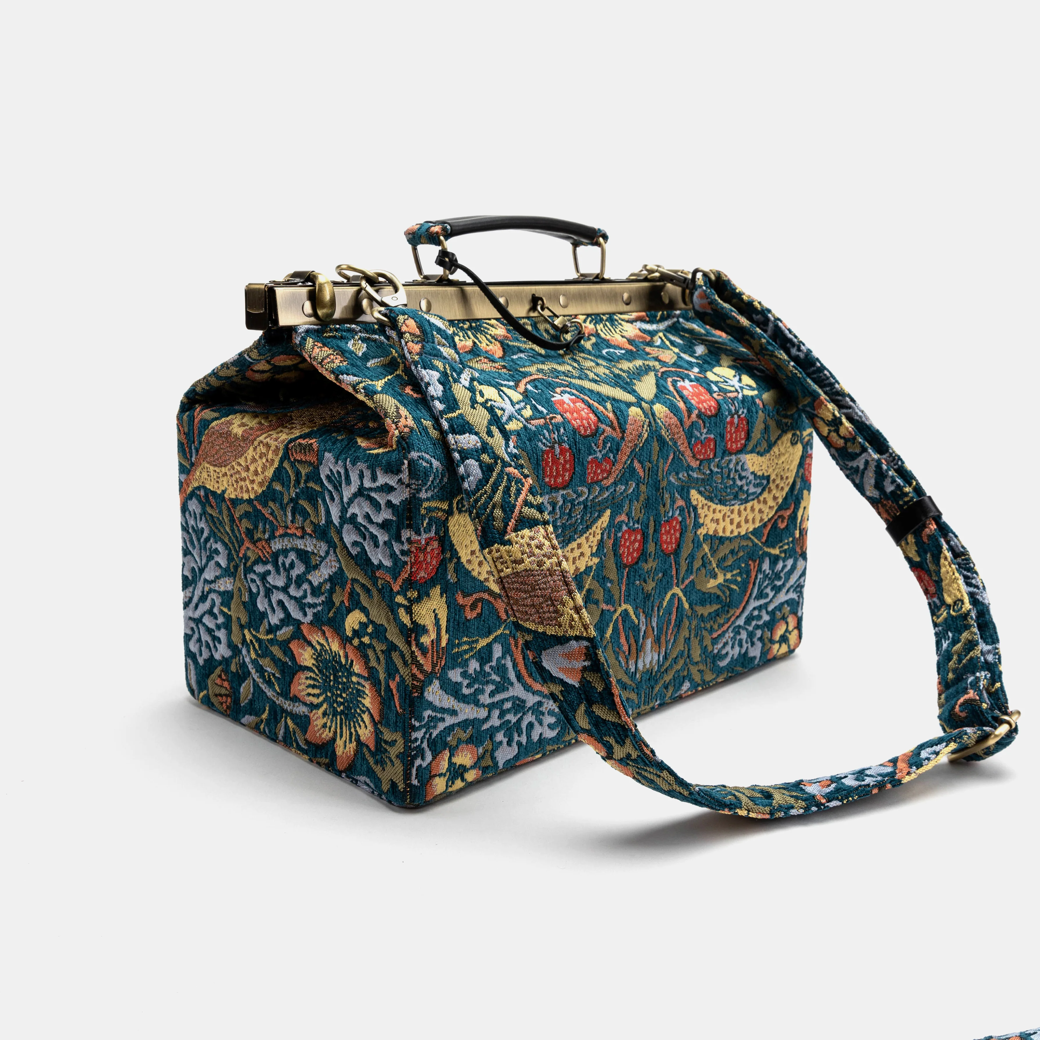 William Morris Strawberry Thief Genevieve Carpet Gladstone Bag - Image 9
