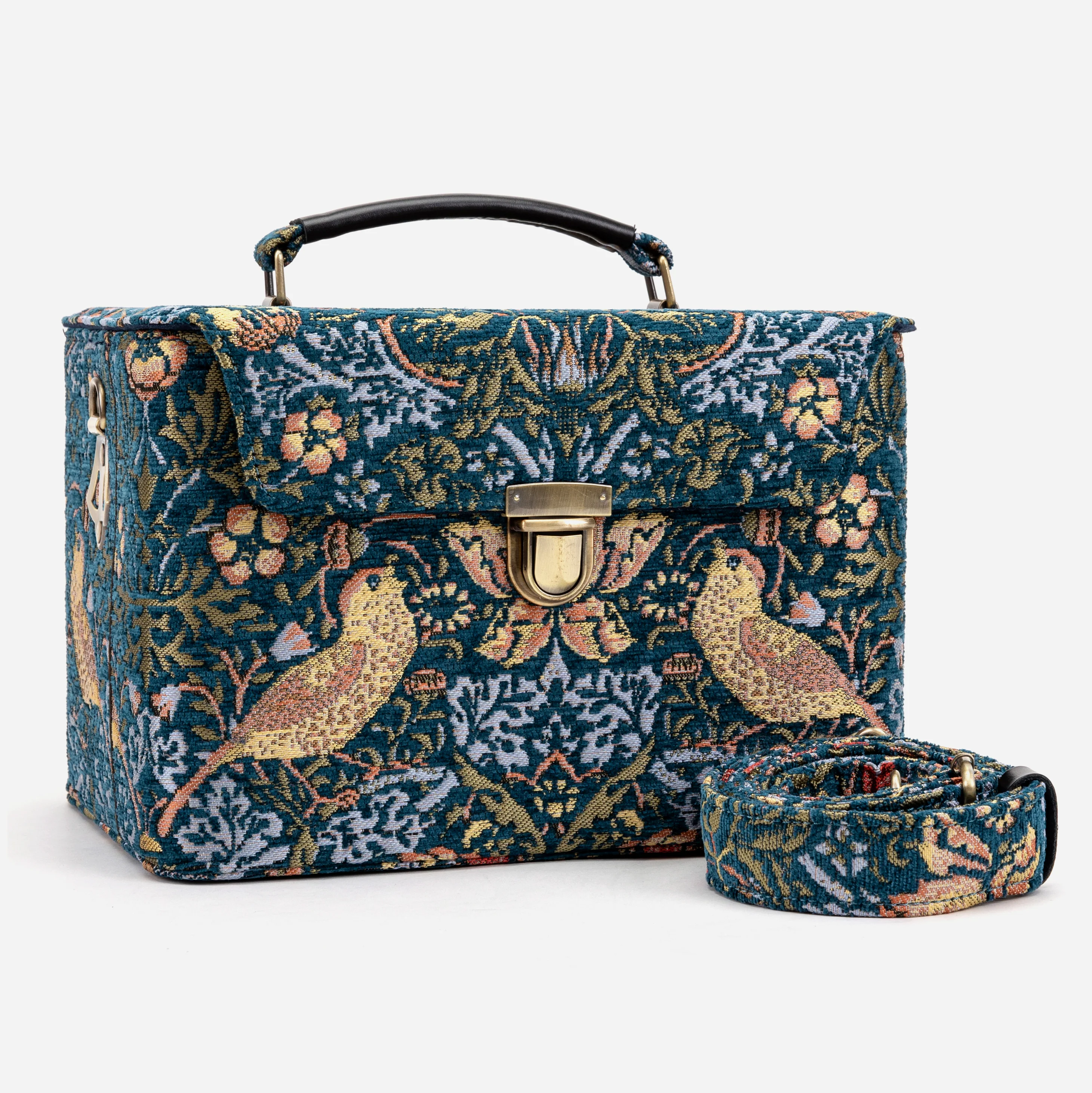 William Morris Strawberry Thief Josephine Large Train Case - Image 2